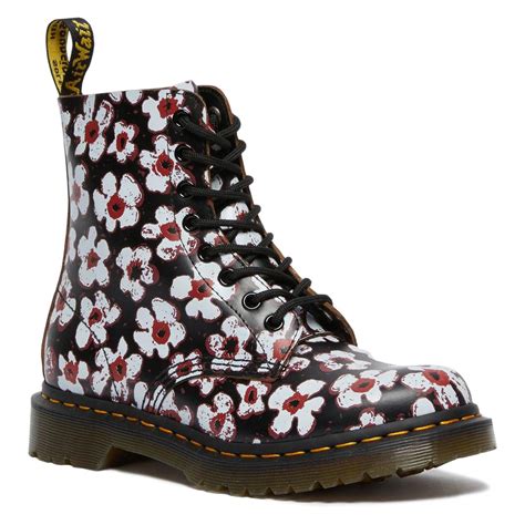 dr martens  pascal floral womens leather boots