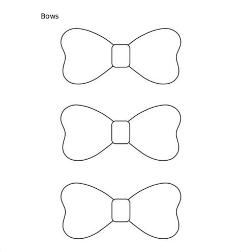 paper bow template   word  documents
