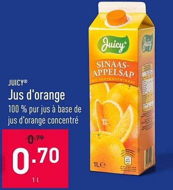 juicy jus dorange en promotion chez aldi