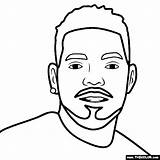 Coloring Rapper Chance sketch template