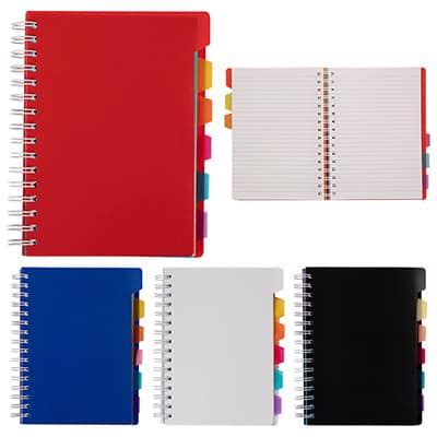 tabbed spiral notebook blank totally promotional