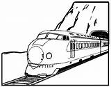 Train Coloring Pages Tunnels Template sketch template