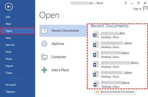 find  saved documents     recover  word document   working