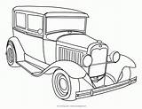 Old Coloring Cars Pages Car Drawing Time Library Clipart Kids Police sketch template