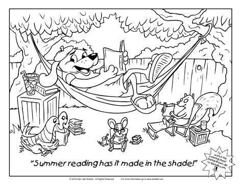 coloring sheet summer reading danlaibcom