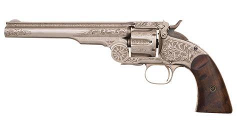 engraved smith wesson  model schofield revolver rock island auction