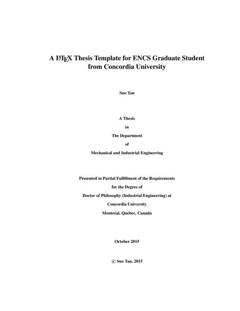 latex thesis template  concordia university students  tandysony