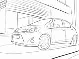 Yaris Toyota Behance Storyboard Colouring sketch template