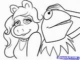 Piggy Miss Kermit Muppets Muppet Comments Azcoloring Coloringhome sketch template