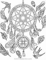 Coloring Pages Dream Catcher Dreamcatcher Adult Printable Adults Coloringgarden Mandala Catchers Kids Colouring Animal Pdf Drawings Sheets Beautiful Print Books sketch template