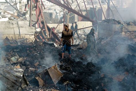 condemns airstrikes  killed   yemen   york times