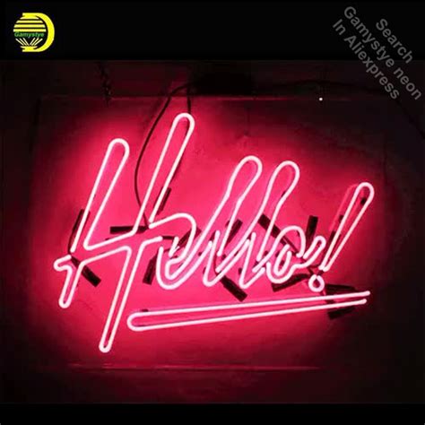 neon sign for hello neon bulb sign home display handmade glass tube
