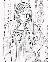 Coloring Hannah Montana Pages Peoples sketch template