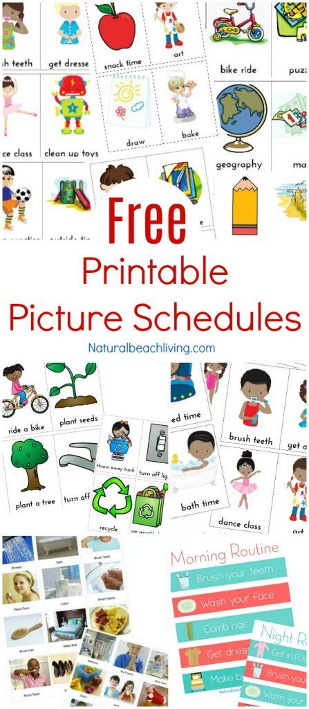 visual schedules  easy  follow guide  parents natural beach