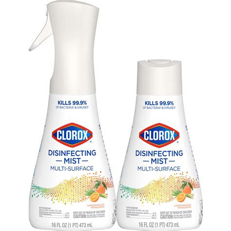 clorox disinfecting mist lemongrass mandarin sanitizing spray