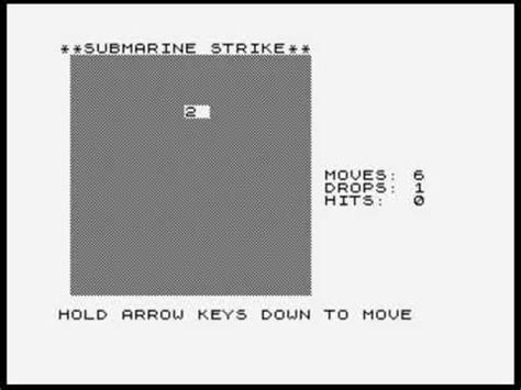 submarine strike substrike  games   sinclair research zx youtube