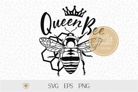 crown queen bee svg svg png eps dxf file