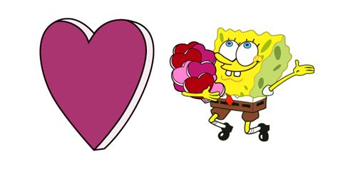 spongebob valentines day cursor custom cursor