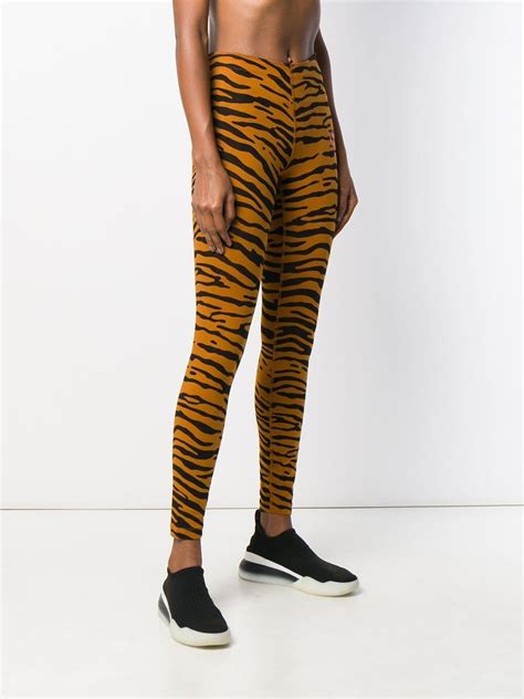 nike cotton tiger print leggings  brown lyst