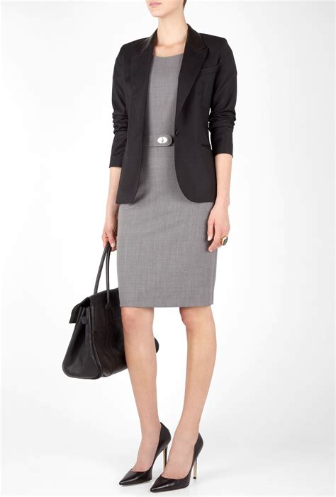 grey lock waist shift dress  love moschino business professional