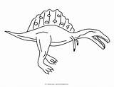 Pages Spinosaurus Coloring Printable Cute Dinosaur Template Print sketch template