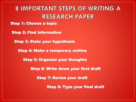 steps  writing  effective research paper powerpoint