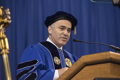 chess kasparov tells graduates  set  goals  hard work