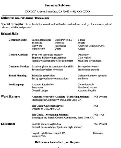 office clerk ideas  pinterest sample resume resume