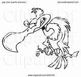 Buzzard Cartoon Outline Grinning Toonaday Illustration Royalty Rf Clip Leishman Ron Clipart sketch template