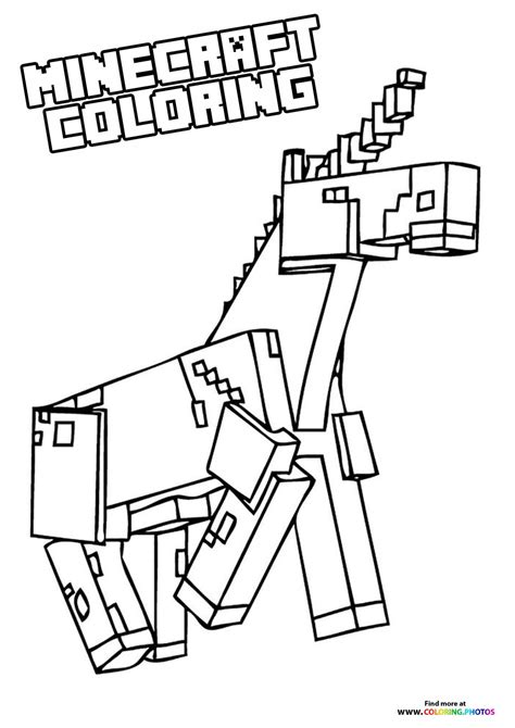 minecraft unicorn coloring pages  kids