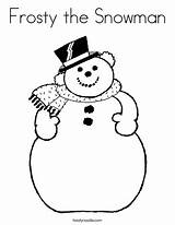 Snowman Coloring Frosty Pages Printable Print Easy Drawing Winter Silhouette Cartoon Color Getcolorings Twistynoodle sketch template