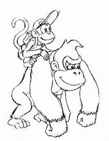 Donkey Dibujos Coloriages Hobbit Monkey Kleurplaat Gratuit Diddy Nouveau Videojuegos sketch template