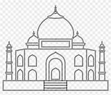 Mahal Drawing Taj Coloring Sketch Template sketch template