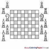 Chess Schach Malvorlage Ausmalbilder sketch template