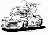 Rat Rod Coloring Cars Hot Cartoon Fink Pages Drawings Clipart Car Rods Drawing Deviantart Truck Chevy Cliparts Adult Clip Hotrod sketch template