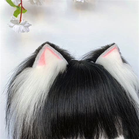 realistic kitten ears black cat ears headband mini cat ears etsy