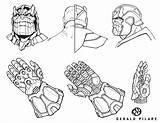 Thanos Gauntlet Infinity Gp26 Artstation sketch template