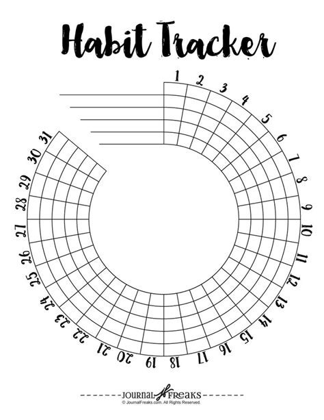 habit tracker circle printable printable word searches