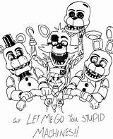 Freddy Freddys Fazbear Naf Getdrawings Bonnie Nifty Withered sketch template