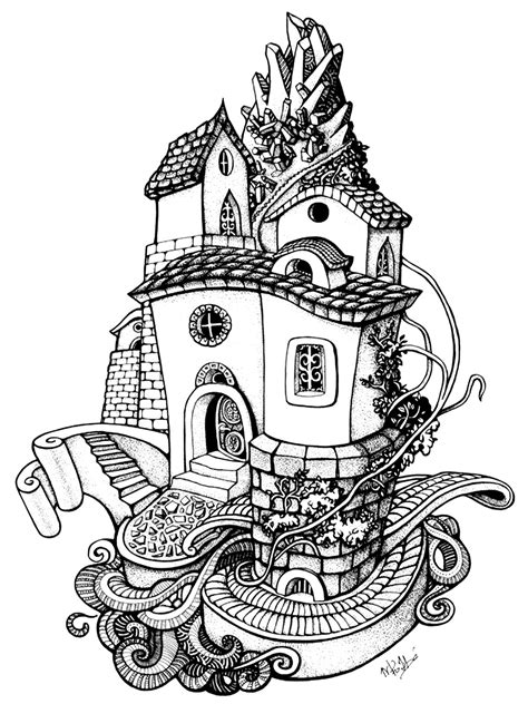 architecture house rounded architecture adult coloring pages page
