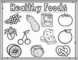 Healthy Coloring Kindergarten Foods Sheets Activities Language Dual Food Kids Pages Unhealthy Health Preschool Drawing Group Activity Nutrition Theme Arts sketch template