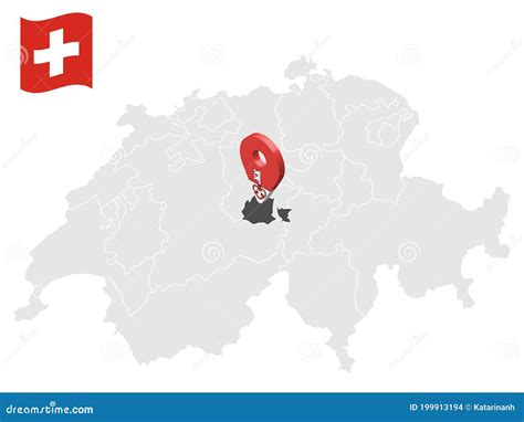 location canton  obwalden  map switzerland  location sign similar   flag  obwalden