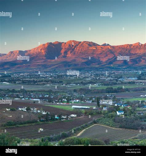 view  paarl valley paarl western cape south africa stock photo alamy