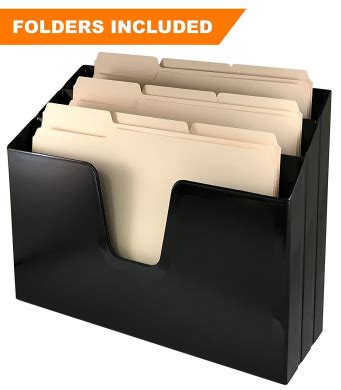 acrimet horizontal triple file folder organiser folders included