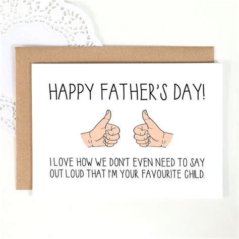 Funny Fathers Day Card Cheeky Fathers Day Card Favorite