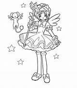 Sakura Coloring Pages Cardcaptor Printable Colouring Card Az Print Color Kids Colorear Para Anime Library Develop Recognition Creativity Ages Skills sketch template