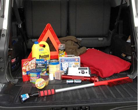 items   include   car emergency kit