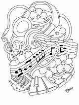 Outline Tattoos Tattoo Music Coloring Pages Designs Sheets Choose Board Colouring Printable Adult sketch template