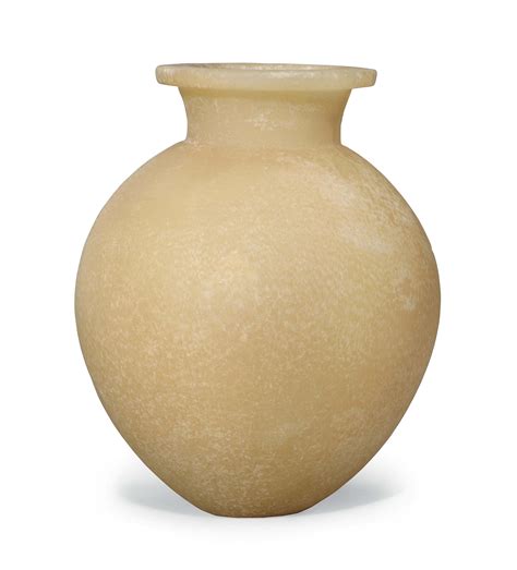 egyptian alabaster jar late  kingdom middle kingdom