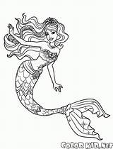 Mermaid Colorkid Coloring Stylish sketch template